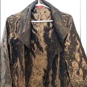 Jane Blue gold embossed top with matching belt